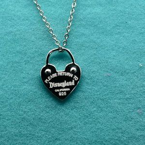 Theme park inspired sterling silver pendant necklace